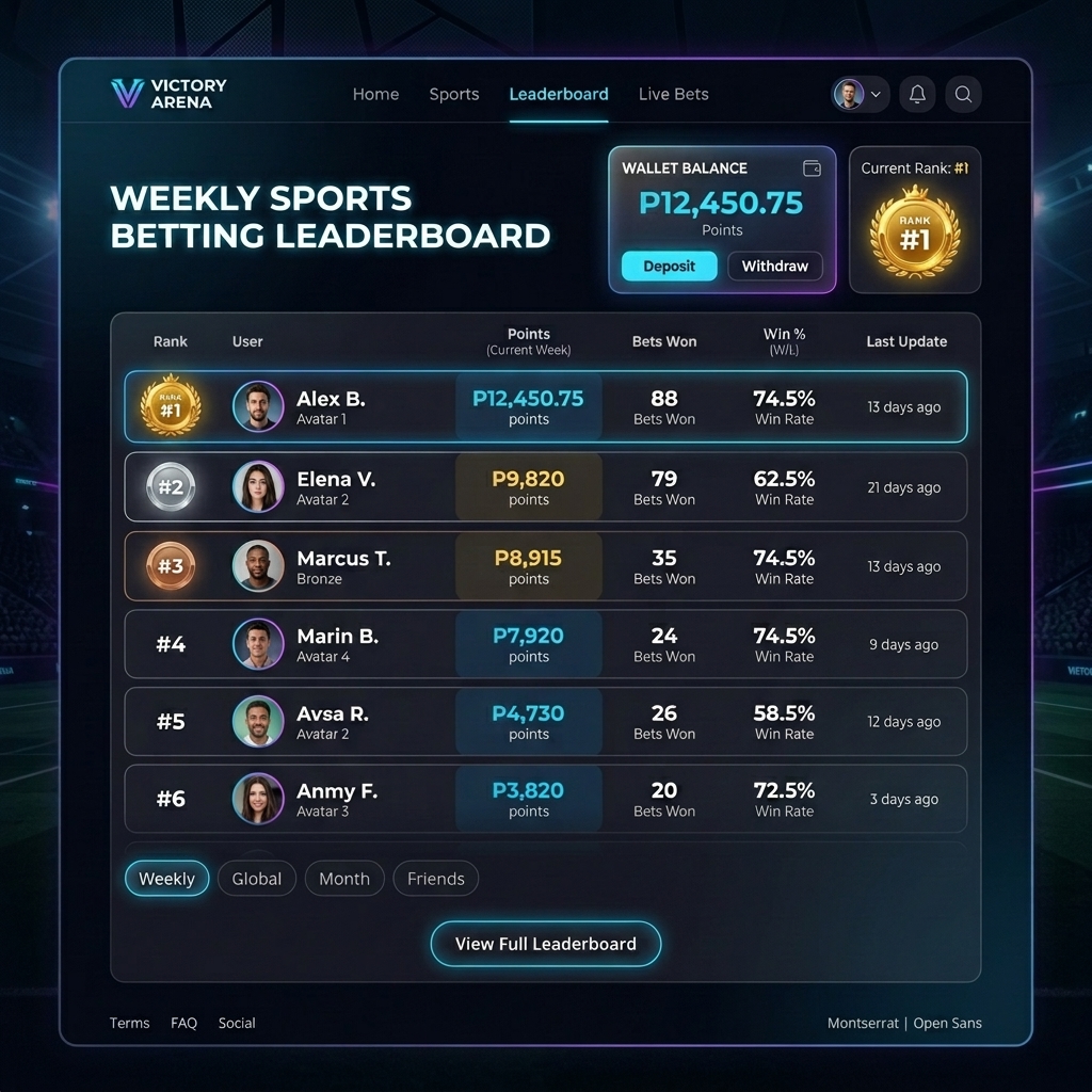 Betting Rank UI